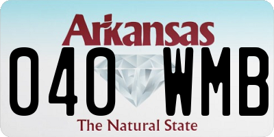 AR license plate 040WMB