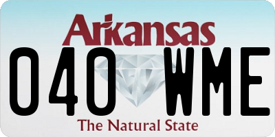 AR license plate 040WME