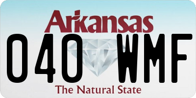 AR license plate 040WMF