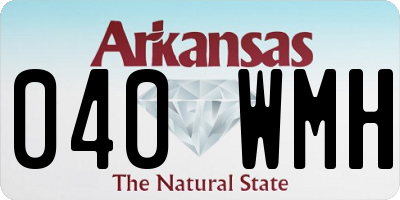 AR license plate 040WMH