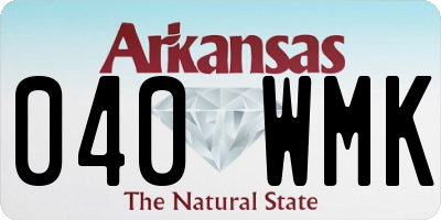 AR license plate 040WMK