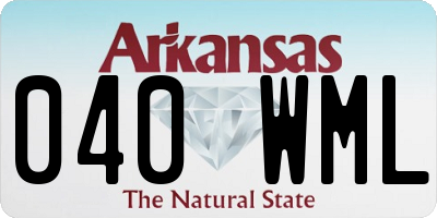 AR license plate 040WML