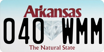 AR license plate 040WMM
