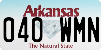 AR license plate 040WMN
