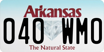 AR license plate 040WMO