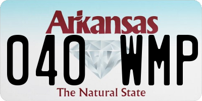 AR license plate 040WMP