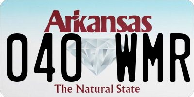 AR license plate 040WMR