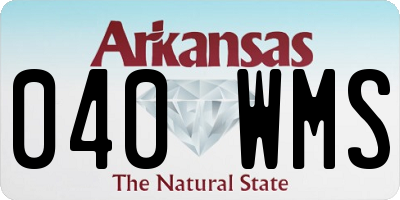 AR license plate 040WMS