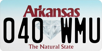 AR license plate 040WMU