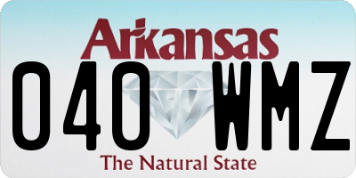 AR license plate 040WMZ
