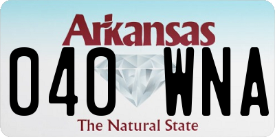 AR license plate 040WNA