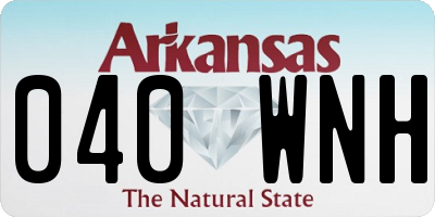 AR license plate 040WNH