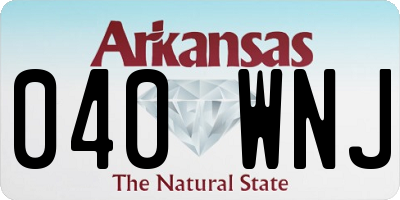 AR license plate 040WNJ