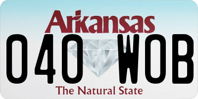 AR license plate 040WOB