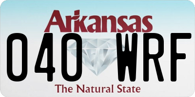 AR license plate 040WRF