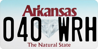 AR license plate 040WRH
