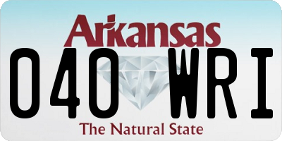 AR license plate 040WRI