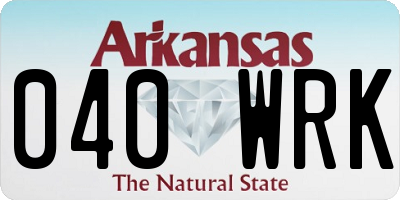AR license plate 040WRK