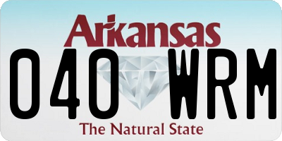 AR license plate 040WRM