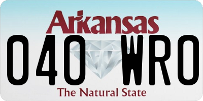 AR license plate 040WRO