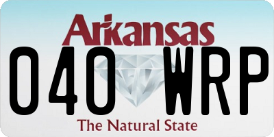 AR license plate 040WRP