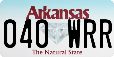 AR license plate 040WRR