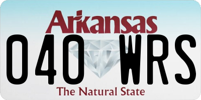 AR license plate 040WRS