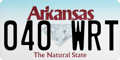 AR license plate 040WRT