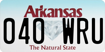 AR license plate 040WRU