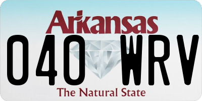 AR license plate 040WRV
