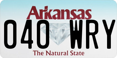 AR license plate 040WRY