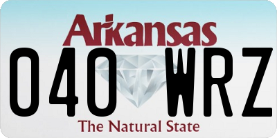 AR license plate 040WRZ