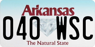 AR license plate 040WSC