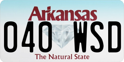 AR license plate 040WSD