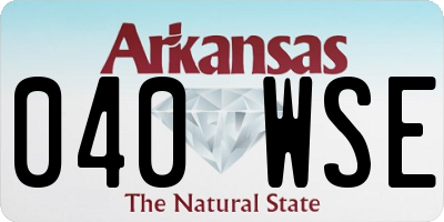 AR license plate 040WSE
