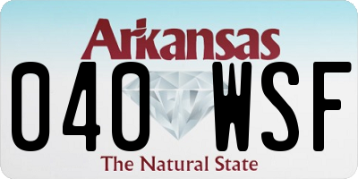 AR license plate 040WSF