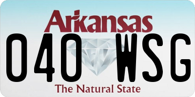 AR license plate 040WSG