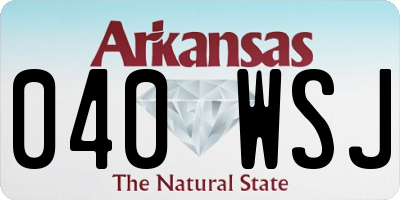 AR license plate 040WSJ