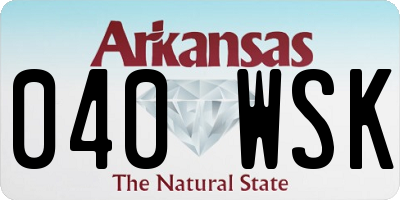 AR license plate 040WSK