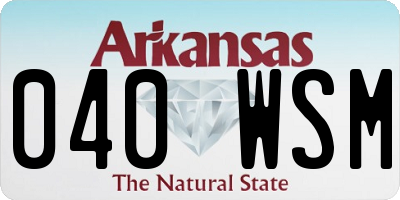 AR license plate 040WSM