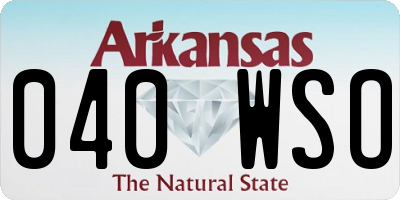 AR license plate 040WSO