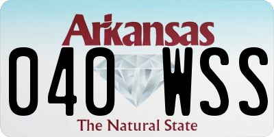 AR license plate 040WSS