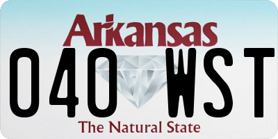 AR license plate 040WST