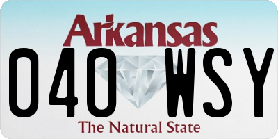 AR license plate 040WSY