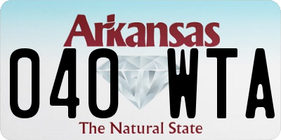 AR license plate 040WTA