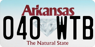 AR license plate 040WTB