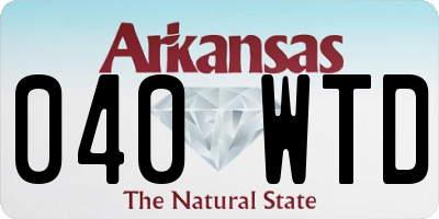 AR license plate 040WTD