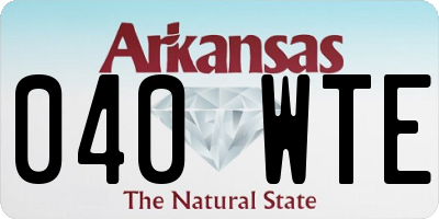AR license plate 040WTE