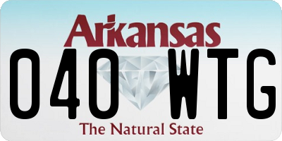AR license plate 040WTG