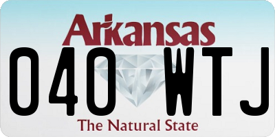 AR license plate 040WTJ